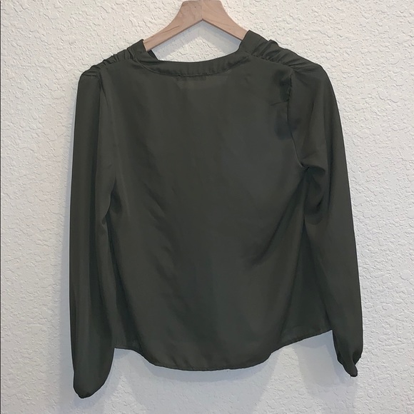 olive green blouse - Picture 2 of 2